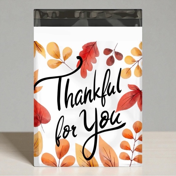 Thankful for You Poly Mailers 10x13 Pack of 25 - Picture 2 of 5